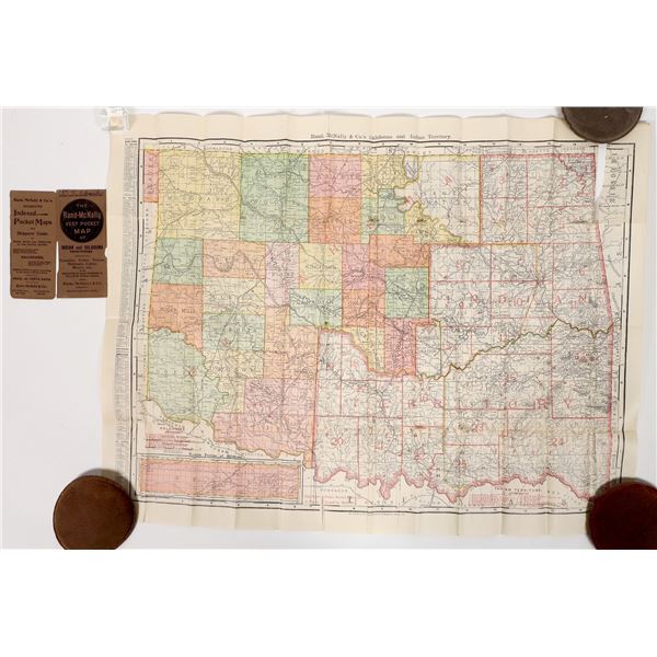 Oklahoma & I. T. Indexed Pocket Map, 1904 [193441]