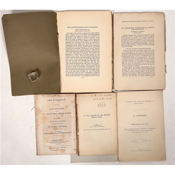 Early Psychology in Paperbacks 1838, 1867, 1885, 1916, 1925  [191762]