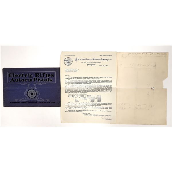 Coin Op Electric Rifle and Pistol Catalog, Rare [192833]