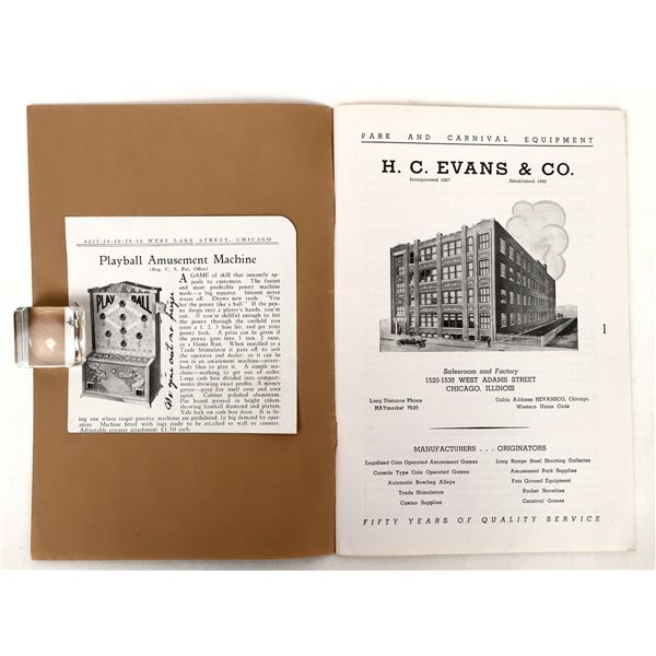 H C Evans Park & Carnival Catalog, Rare [192839]