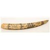 Image 1 : Fakeshaw Walrus Tusk Ships Niger and Sea Fox Scrimshaw Reproduction [189883]