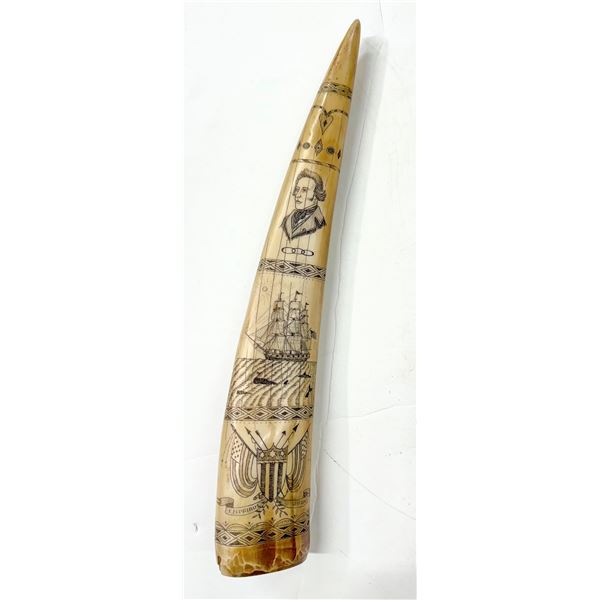 Fakeshaw Walrus Tusk HMS Regulus Scrimshaw Repro. [189879]