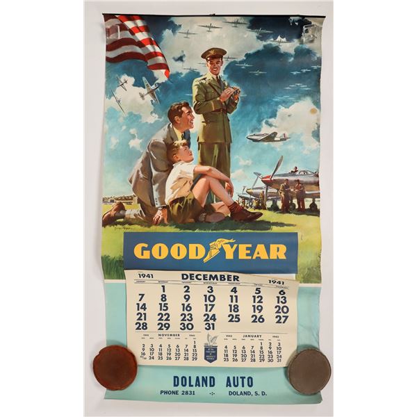 Goodyear Pearl Harbor Day WWII Calendar, c1941-2 [191818]