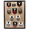 Image 1 : Mounted Display of Navy Rating Patches [193200]