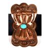 Image 3 : Copper and Turquoise Leather Belt with Conchos [192864]