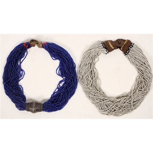Vintage Seed Bead Necklace Pair [192000]