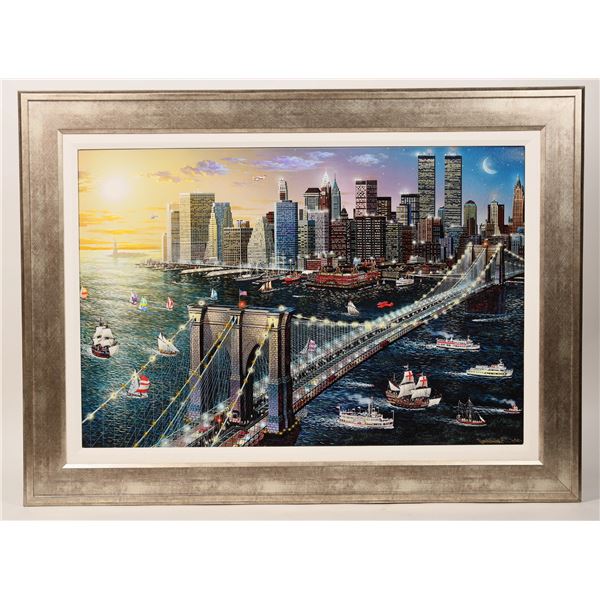 Brooklyn Bridge Giclee On Canvas by Alexander Chen [189714]