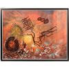Image 1 : Silkscreen & Batik Framed Print of Africa by Robin Anderson [184059]