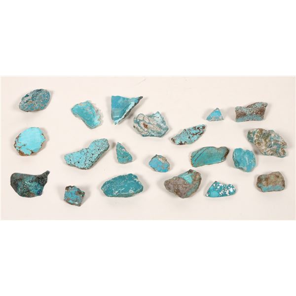 Turquoise Specimens  No. 8 Mine, Nevada - Deep Blue (20 pieces) [191960]