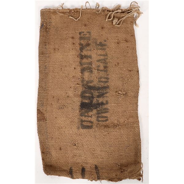 Union Mine Ore Bag, Owenyo CA, c. 1870s [193226]