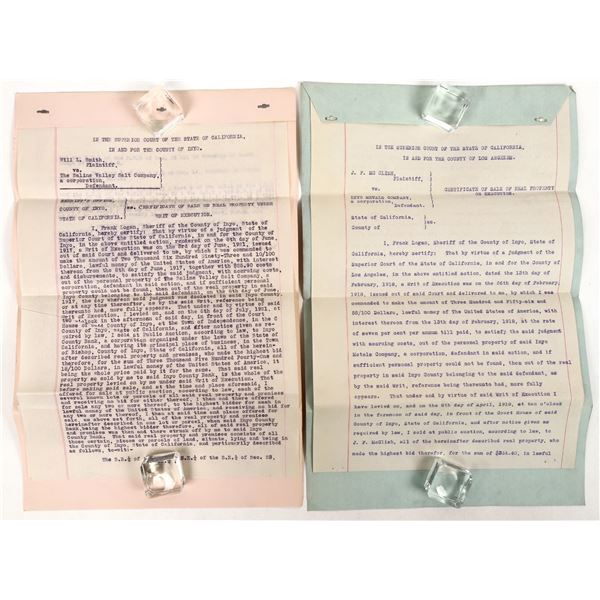 Death Valley Legal Land Sale Document Pair [193554]