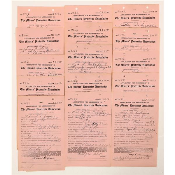 Miners' Protective Assoc. Applications, c1915 (15) [191411]