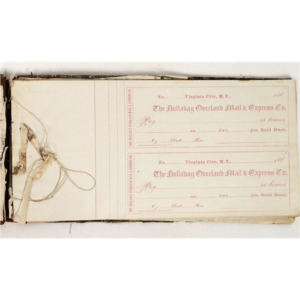 Holladay Overland Mail & Express Placer Gold Deposit Receipt Book [193002]
