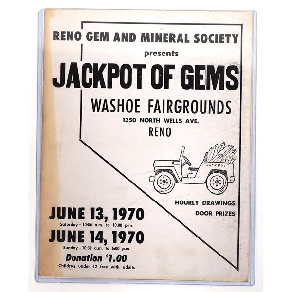 Reno Gem and Mineral Society Poster, 1970 [190777]