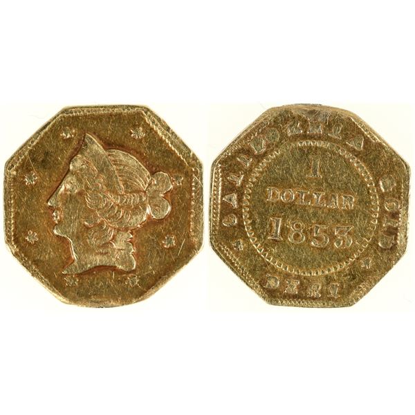 1853 California Fractional Gold $1 BG-519 [192683]