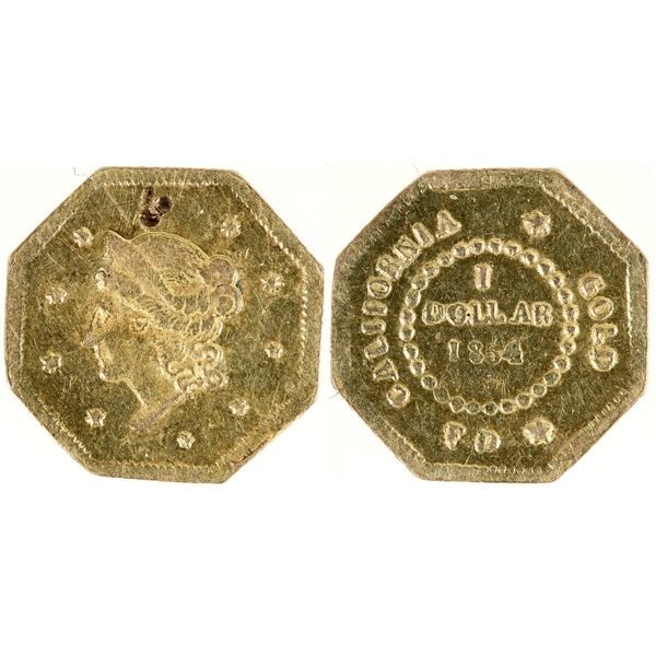 1854 California Fractional Gold $1 BG-510 [192682]