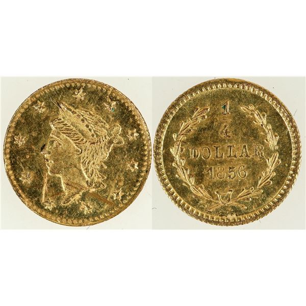 1856 California Fractional Gold 25c BG-229 [192680]