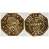 Image 1 : 1863 California Fractional Gold $1 BG-1307: Kroll Hoard [193047]