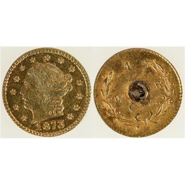 1873 California Fractional Gold 25c BG-817 [192687]