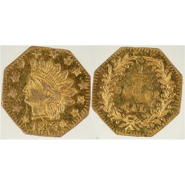 1874/3 California Fractional Gold 50c BG-943 [192688]