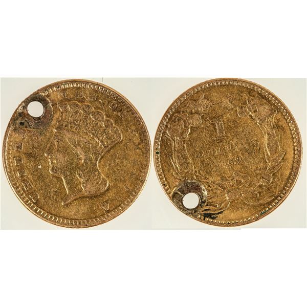 Indian Princess Head $1 Gold 1862 [192672]