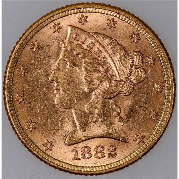 U. S. Liberty Head $5 Gold: 1882 [192425]