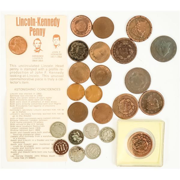 U.S. Half Cent through Three Cent Collection (25) [190893]