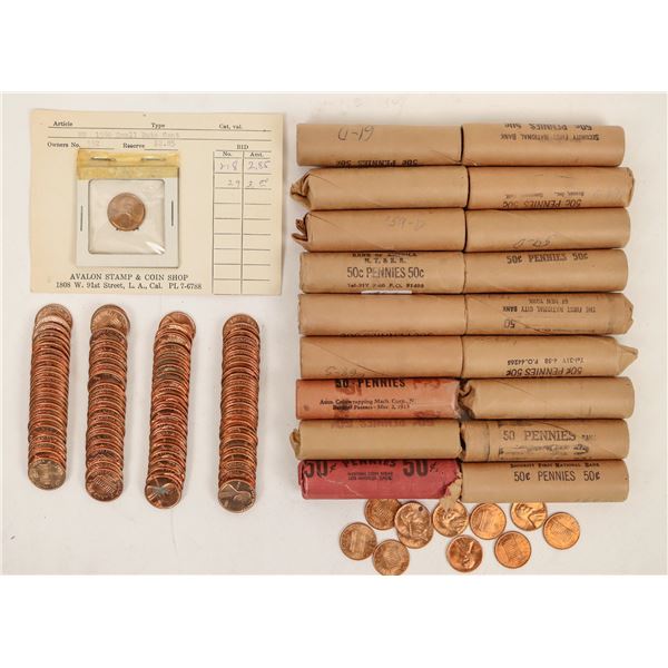 Lincoln Cent BU Rolls (20) [190895]