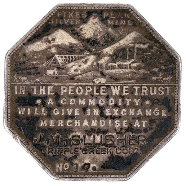 1901 Imprint Type. J. M. Slusher. Jos. Lesher's Referendum Silver Dollar [191502]