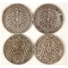 Image 2 : Wilhelm II Five Mark Silver Coins (4) [191010]
