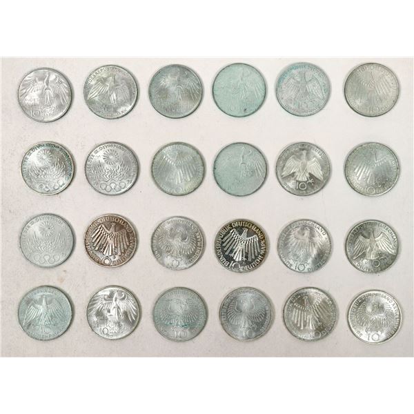 Munich Olympics 19 Mark Silver Coins (24) [191003]