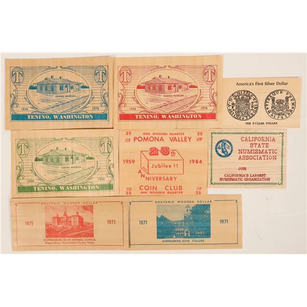 Wooden Currency, Bills, c1970s-80s (8) [191316]
