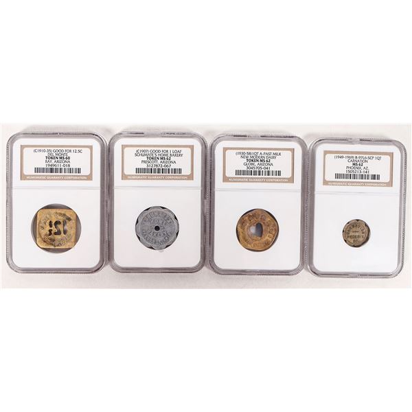 NGC Graded Arizona Tokens (4) [191887]