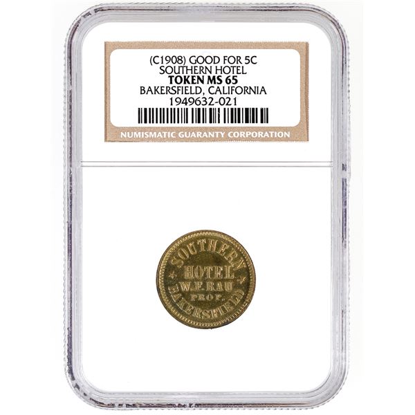 Southern Hotel Token: MS 65 [192210]