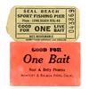 Image 1 : Southern California Bait Tokens (2) [193033]
