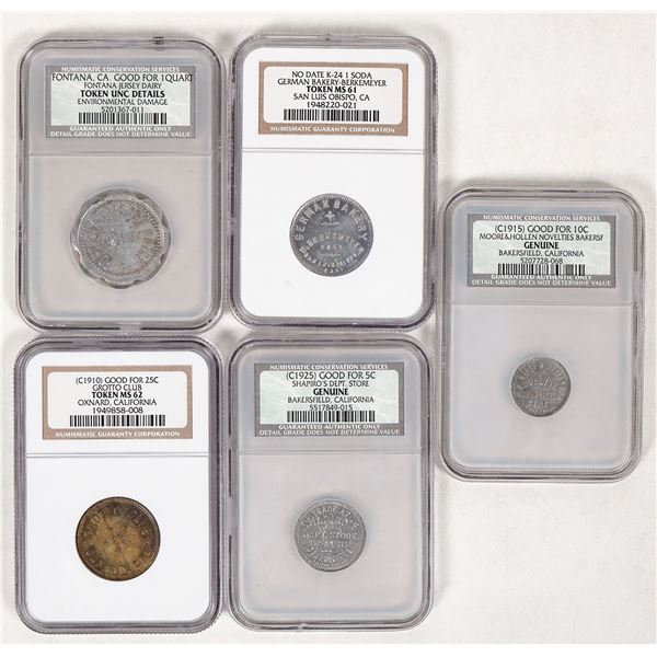 Southern California Graded Tokens (5) [192139]