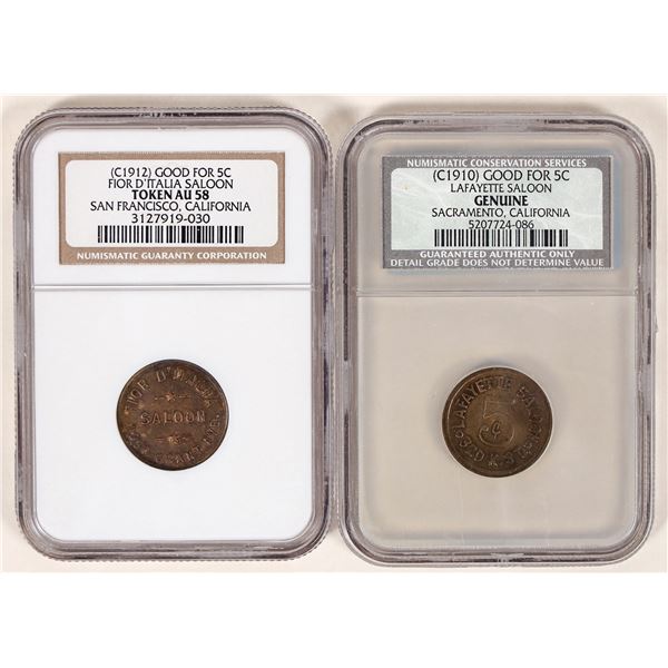 California Saloon Tokens (2) [192237]