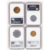 Image 2 : NGC Graded Uncirculated California Tokens (4) [192131]