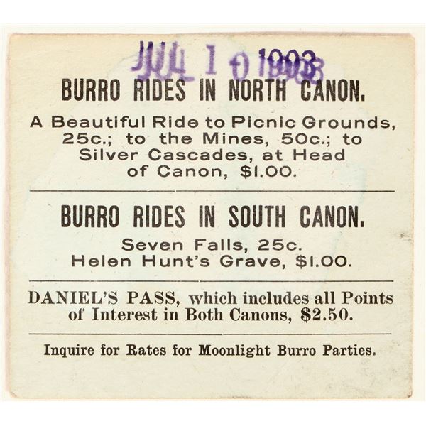 Storer & Co.'s Burro Line Token [192424]