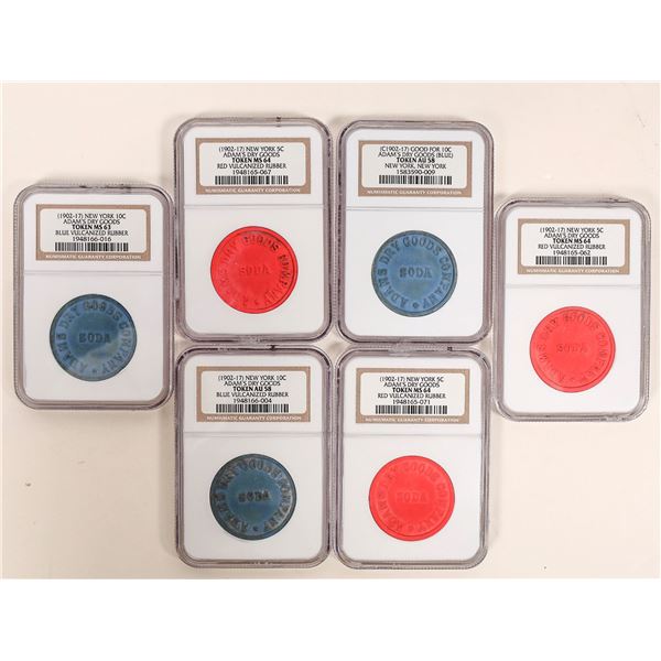 Adams Dry Goods Tokens: High Grade (6) [192403]