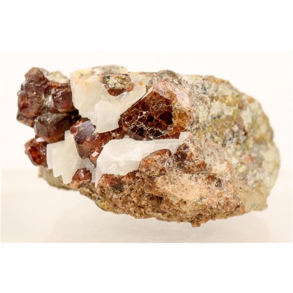 Garnet Crystal & Calcite Specimen [191312]
