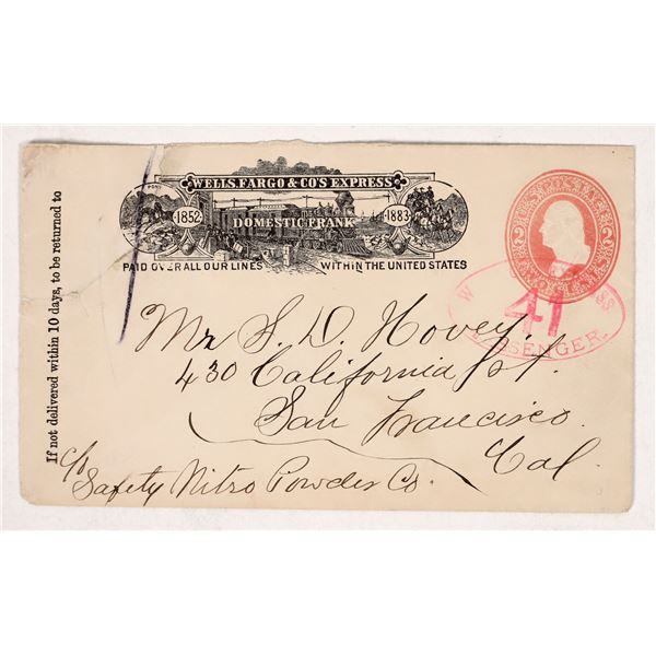 Wells Fargo Express Frank Cover to Nitro Safety Powder [191498]