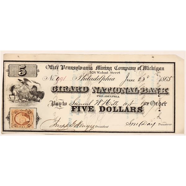 Pennsylvania Mining Company of Michigan $5 Scrip [192534]