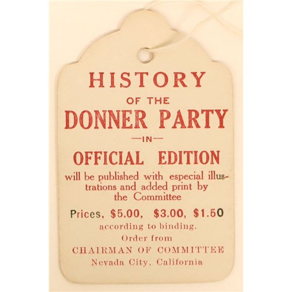 Donner Party Bottles Donated Tag [188964]
