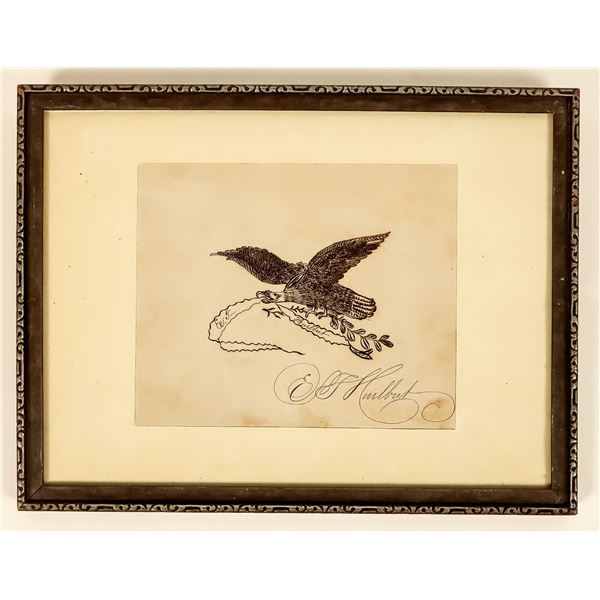 Signed eagle illustration, E.F. Hurlbut [190914]