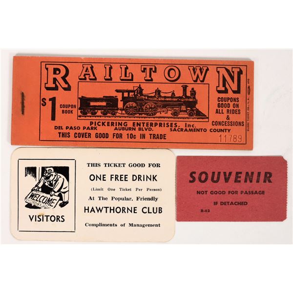 California Token & Tickets From the Past (4) [191462]