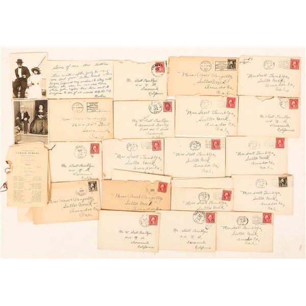 Early 1900's Love Letters Between Couple With Photo [188961]