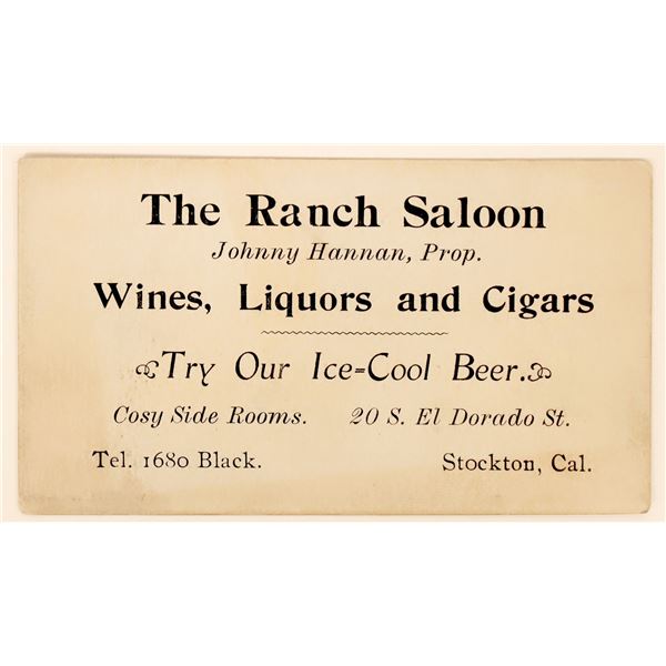 Ranch Saloon Business Card [188972]