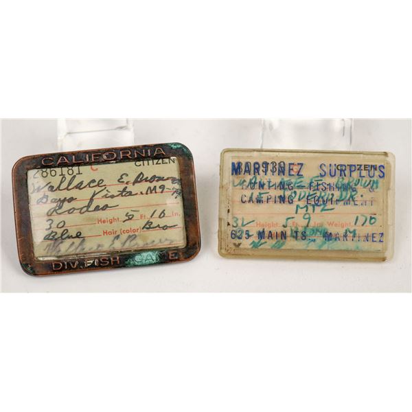 Vintage California Fishing Licenses [191001]