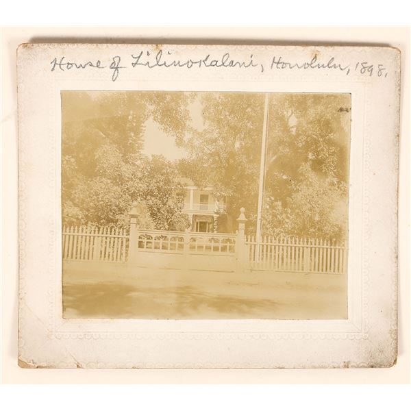 Hawaii Queen Lili'oukalani's House Photo, 1898 [191430]